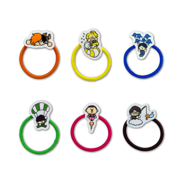 アクリルチャーム付きヘアゴム