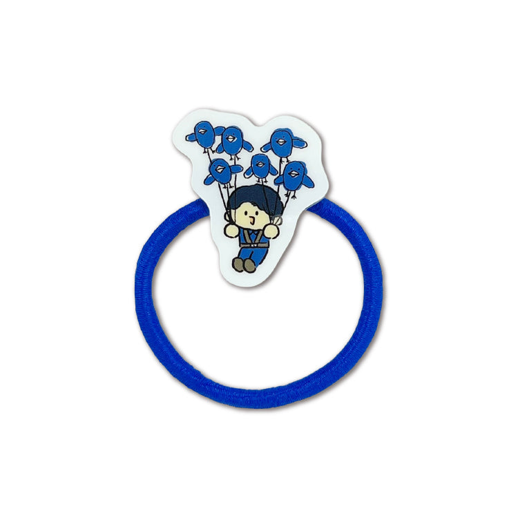 アクリルチャーム付きヘアゴム