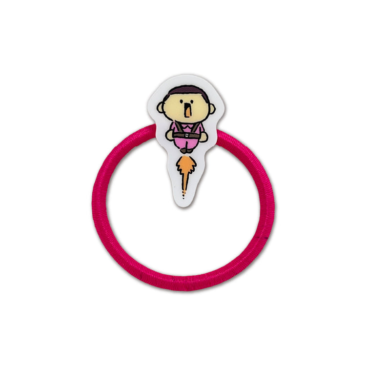 アクリルチャーム付きヘアゴム