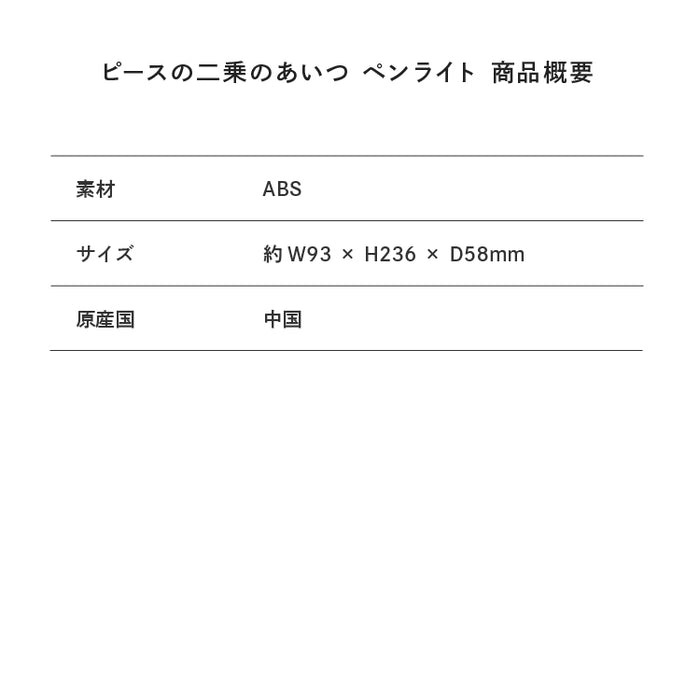 ピースの二乗のあいつ ペンライト – 東海オンエア OFFICIAL STORE